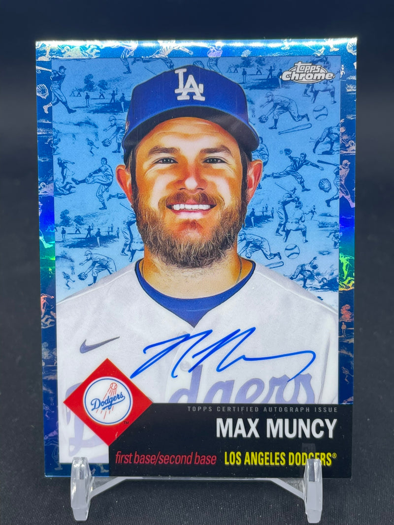 2022 TOPPS CHROME PLATINUM ANNIVERSARY - CREAM BLUE REFRACTOR - M. MUNCY - #CPA-MMU - #'D/99 - AUTOGRAPH