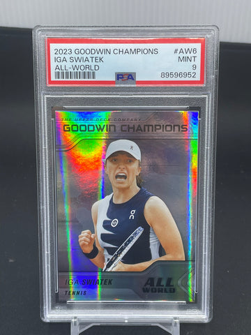 2023 UPPER DECK GOODWIN CHAMPIONS - ALL-WORLD - I. SWIATEK - #AW6 - PSA 9