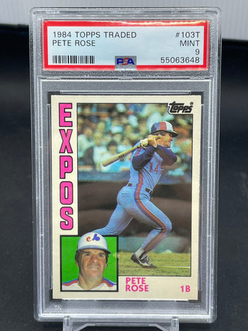 1984 TOPPS TRADED - P. ROSE - #103T - PSA 9