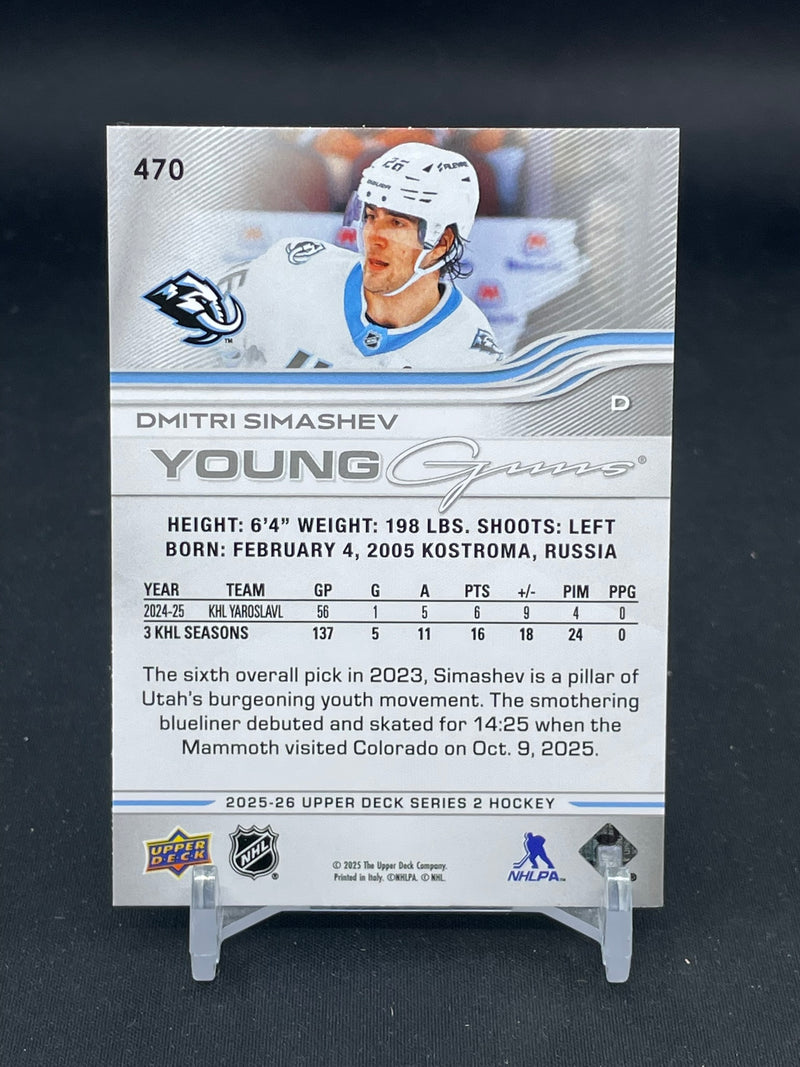 2025 UPPER DECK SERIES TWO - YOUNG GUNS - D. SIMASHEV -