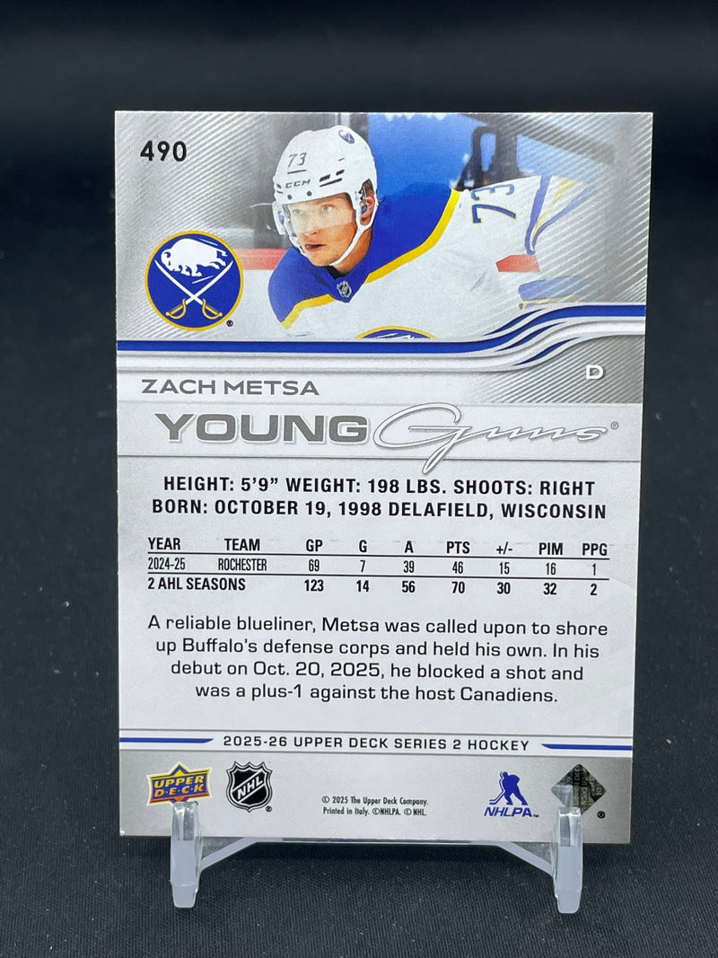 2025 UPPER DECK SERIES TWO - YOUNG GUNS - Z. METSA -