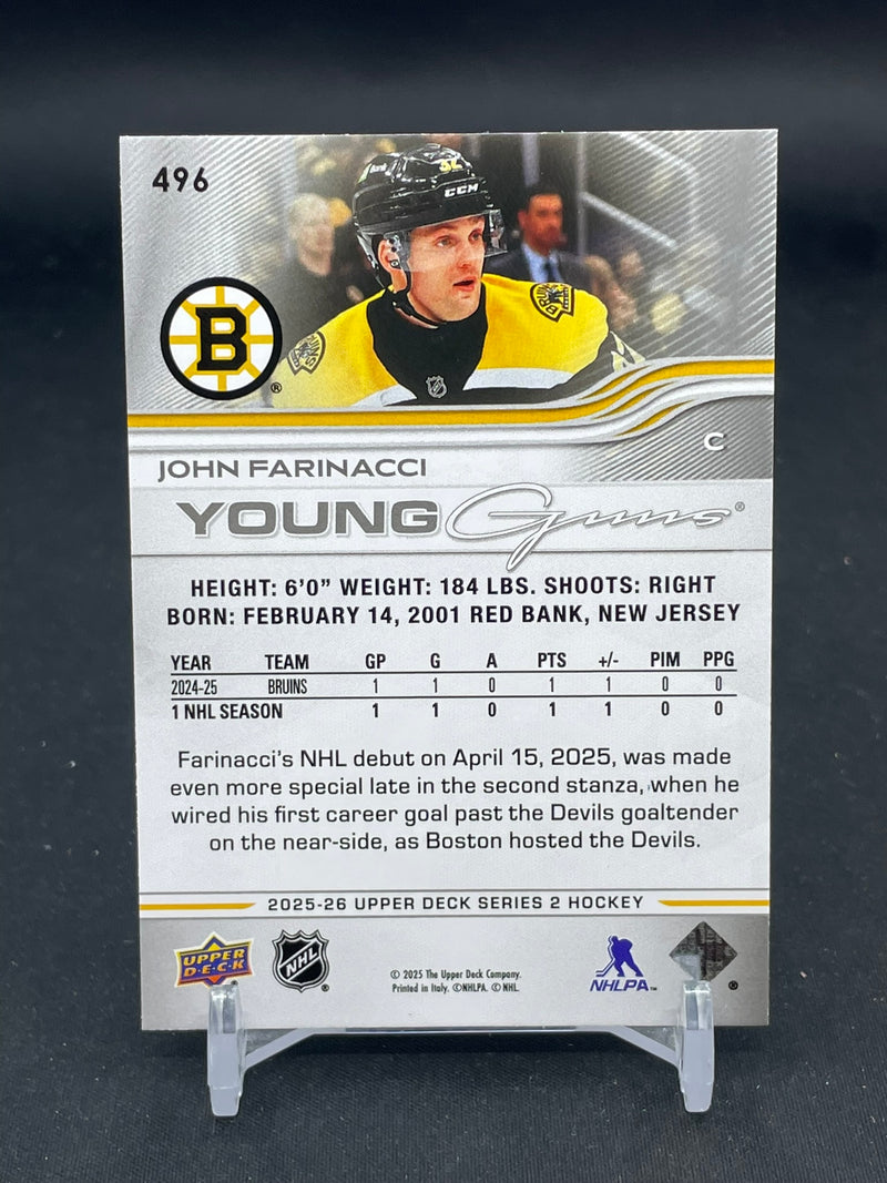 2025 UPPER DECK SERIES TWO - YOUNG GUNS - J. FARINACCI -