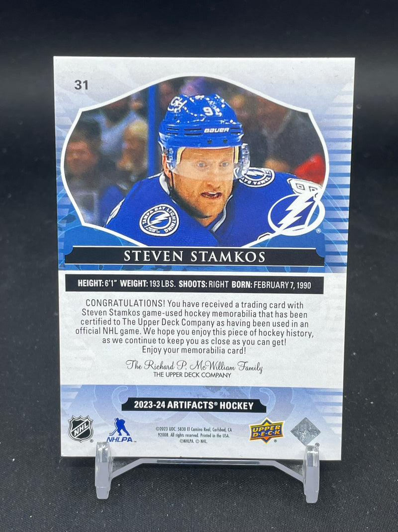 2023 UPPER DECK ARTIFACTS - EMERALD - S. STAMKOS - #31 - #'D/65 - DUAL RELIC