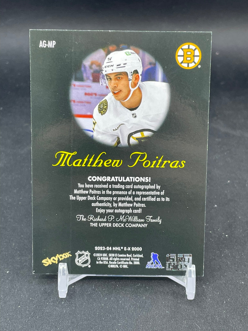2023 UPPER DECK SKYBOX E-X 2000 - AUTOGRAPHICS - M. POITRAS - AG-MP - AUTOGRAPH