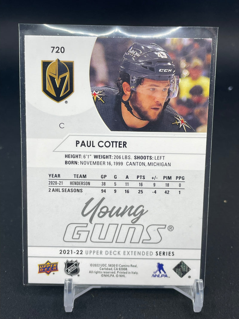 2021 UPPER DECK EXTENDED SERIES - YOUNG GUNS - P. COTTER -