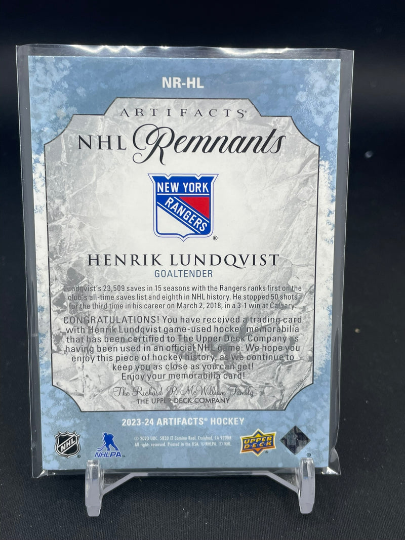 2023 UPPER DECK ARTIFACTS - NHL REMNANTS - H. LUNDQVIST -