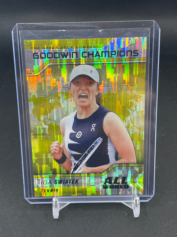 2023 UPPER DECK GOODWIN CHAMPIONS - YELLOW - ALL-WORLD - I. SWIATEK - #AW-6