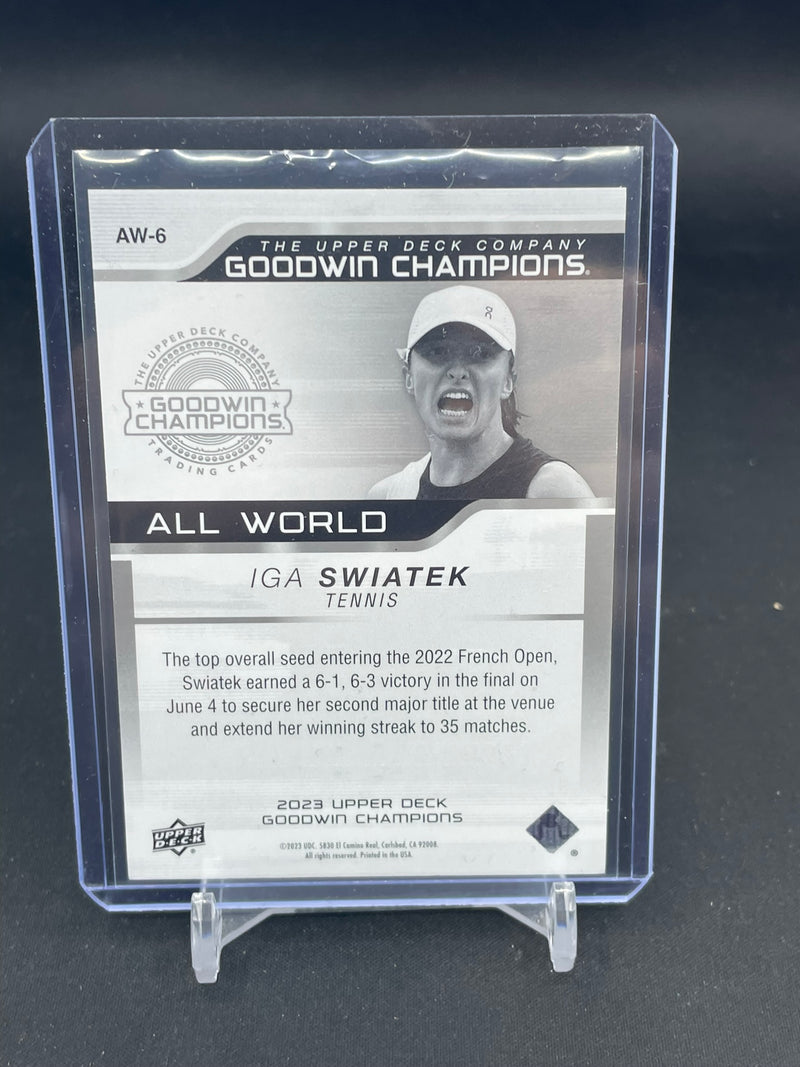 2023 UPPER DECK GOODWIN CHAMPIONS - YELLOW - ALL-WORLD - I. SWIATEK -