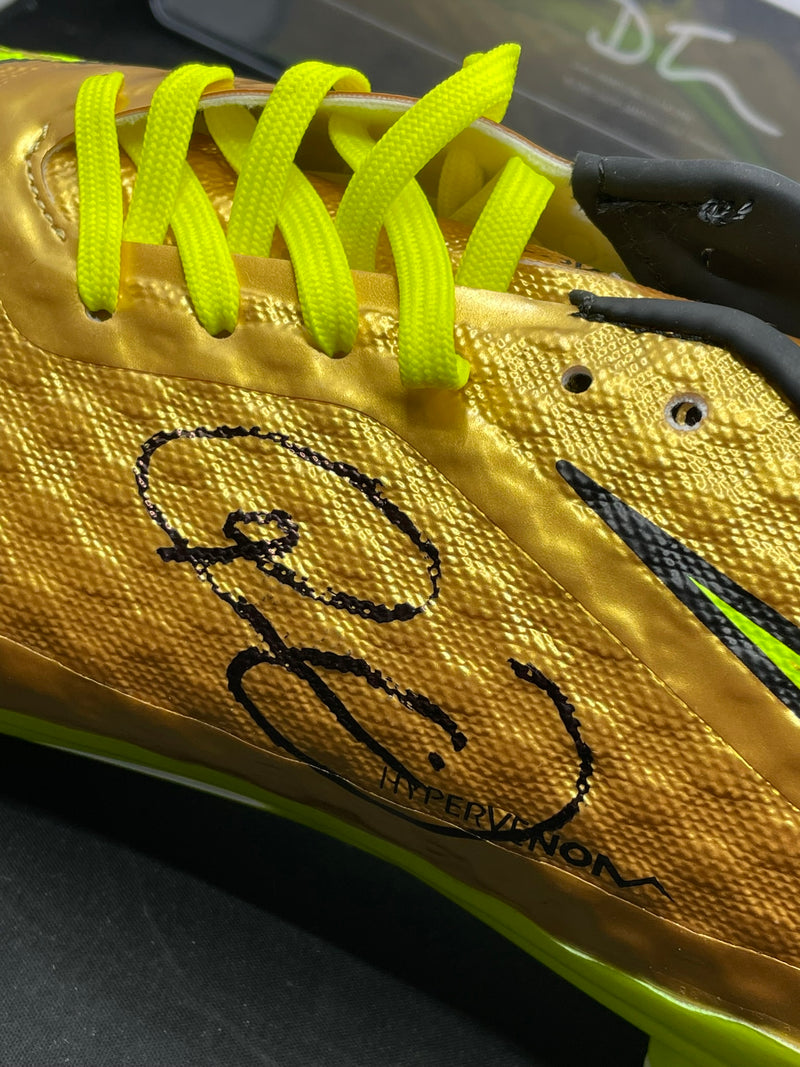 NEYMAR JR. SIGNED SPECIAL EDITION GOLD NIKE HYPERVENOM BOOT