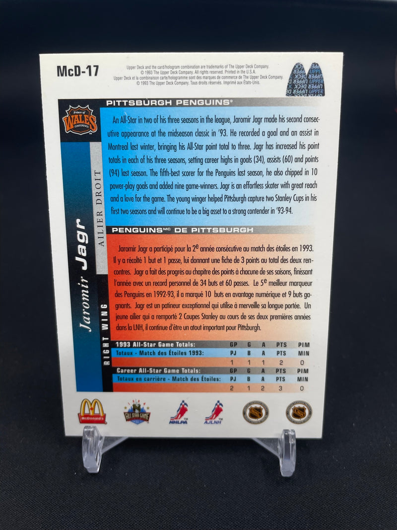 1993 UPPER DECK MCDONALDS - J. JAGR -