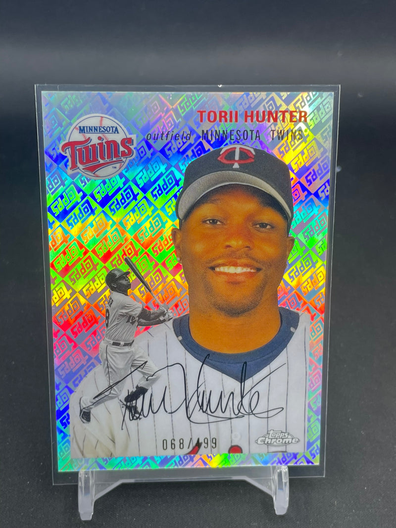 2023 TOPPS CHROME PLATINUM ANNIVERSARY - TOPPS REFRACTOR - T. HUNTER - #424 - #'D/499