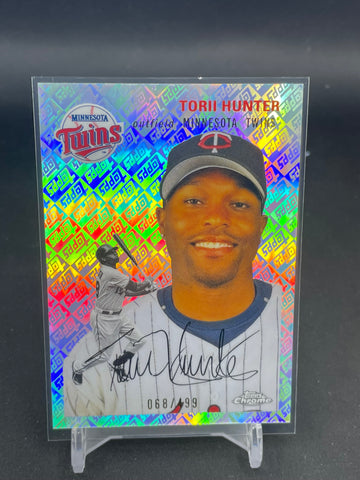 2023 TOPPS CHROME PLATINUM ANNIVERSARY - TOPPS REFRACTOR - T. HUNTER - #424 - #'D/499