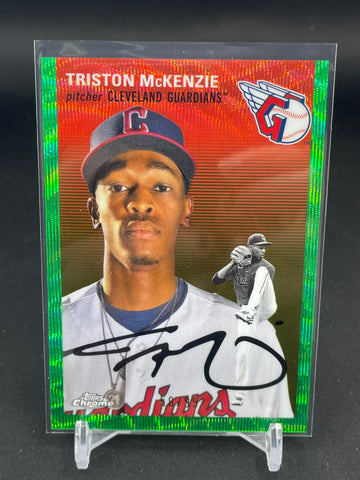 2023 TOPPS CHROME PLATINUM ANNIVERSARY - GREEN WAVE REFRACTOR - T. MCKENZIE - #240 - #'D/99
