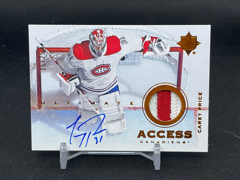 2019 UPPER DECK ULTIMATE - ULTIMATE ACCESS - C. PRICE - #UAA-CP - #'D/25 - RELIC - AUTOGRAPH