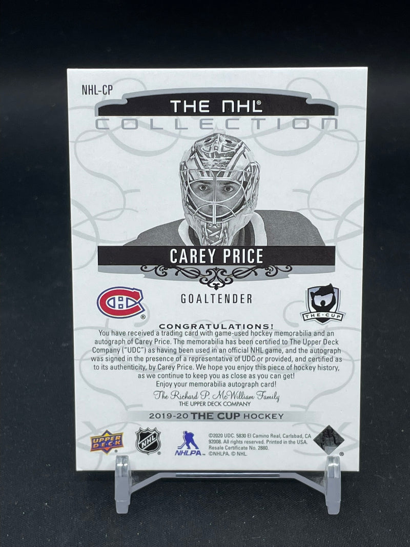 2019 UPPER DECK THE CUP - THE NHL COLLECTION - C. PRICE - #NHL-CP - #'D/10 - RELIC - AUTOGRAPH