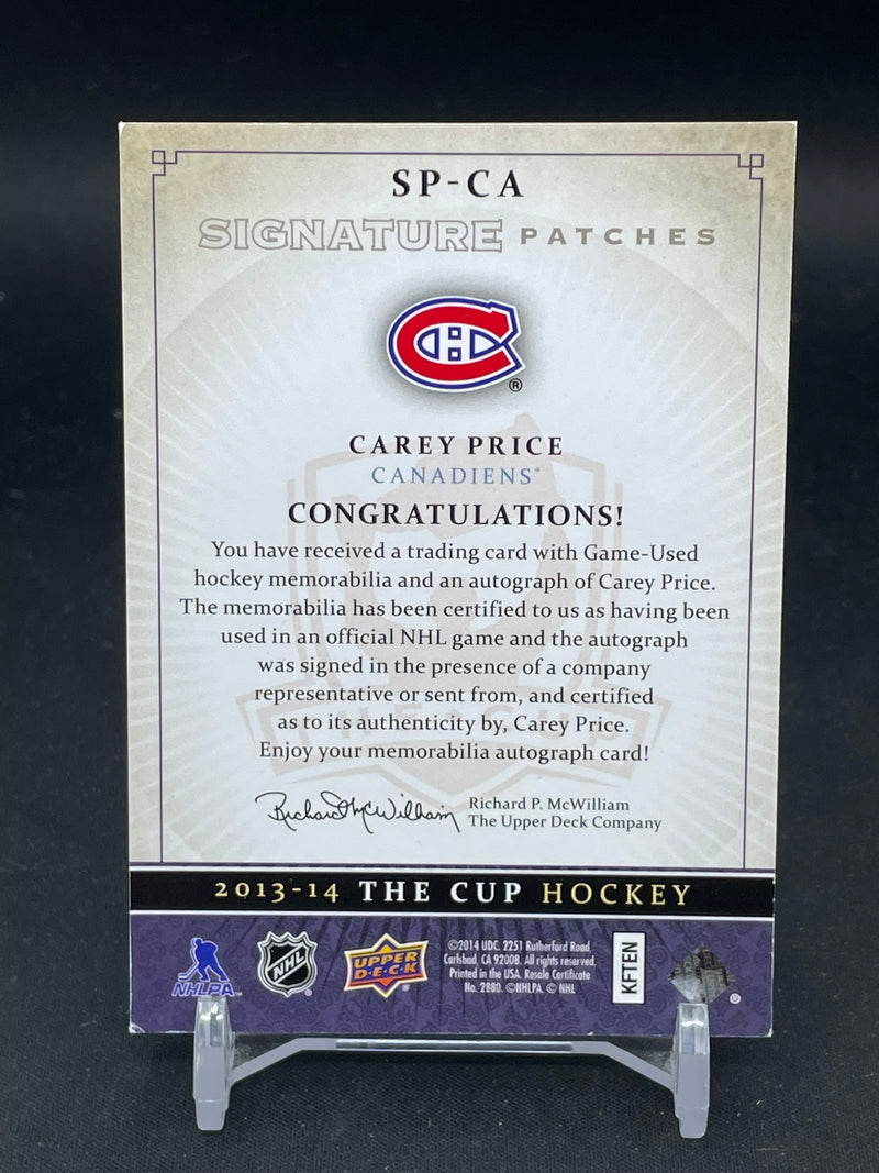 2013 UPPER DECK THE CUP - SIGNATURE PATCHES - C. PRICE - #SP-CA - #'D/99 - RELIC - AUTOGRAPH