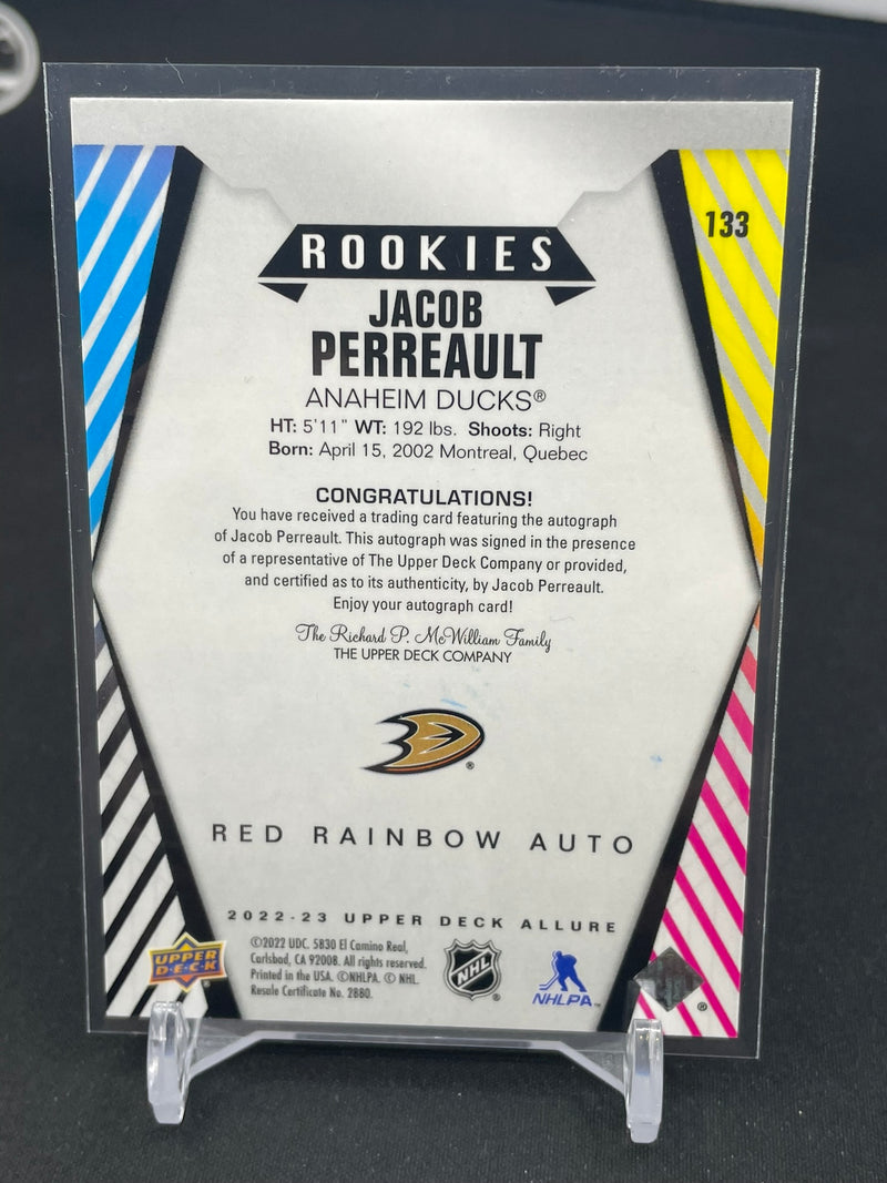 2022 UPPER DECK ALLURE - RED RAINBOW AUTO - J. PERREAULT -