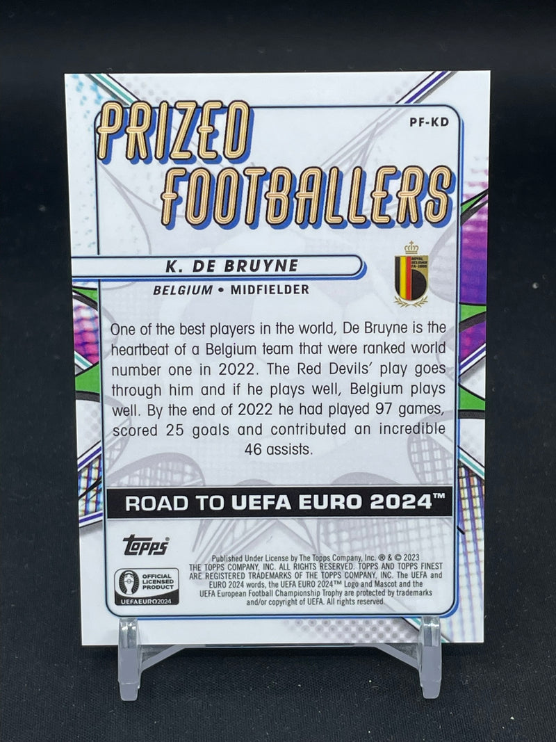 2023 TOPPS FINEST - RED - PRIZED FOOTBALLERS - K. DE BRUYNE - #PF-KD - #'D/5