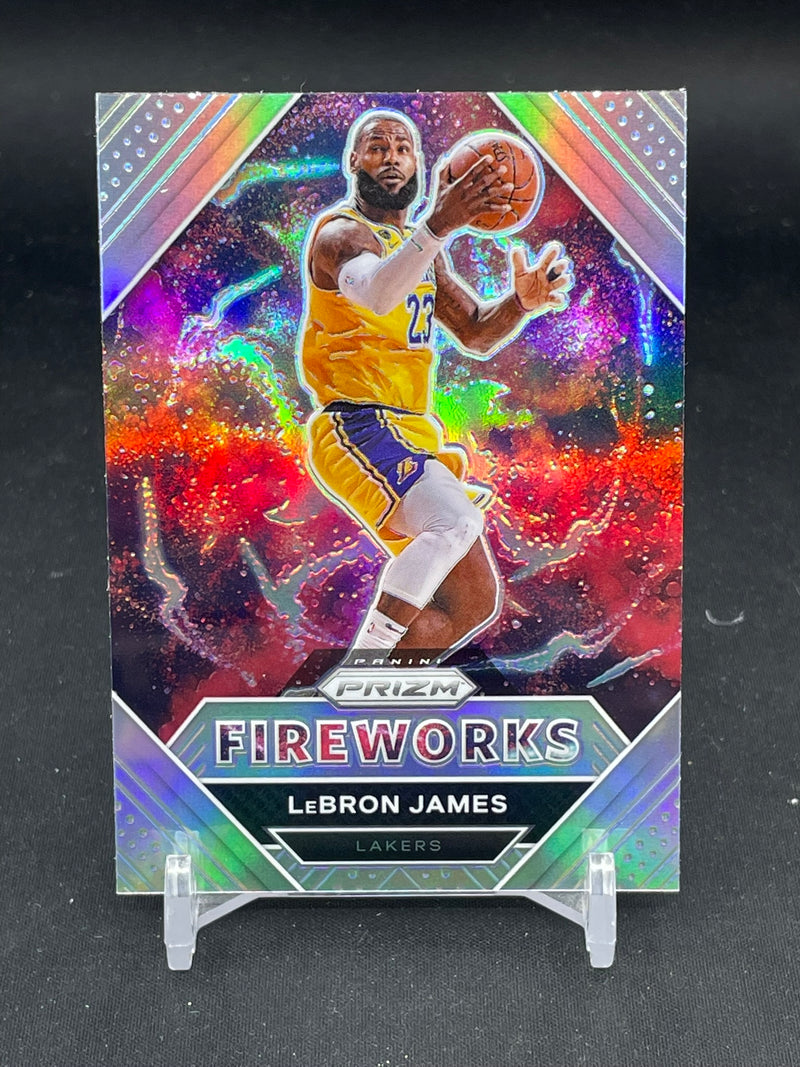 2020 PANINI PRIZM - SILVER PRIZM - FIREWORKS - L. JAMES -