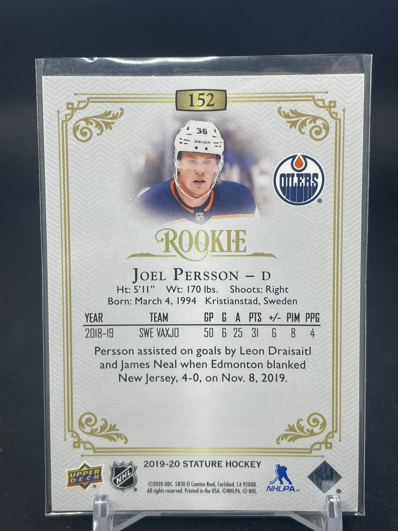 2019 UPPER DECK STATURE - ROOKIE - J. PERSSON - #152 - #'D/399 - RC