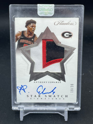 2020 PANINI FLAWLESS COLLEGIATE - STAR SWATCH SIGNATURES - A. EDWARDS - #SSS-AE - #'D/20 - RELIC - AUTOGRAPH - RC