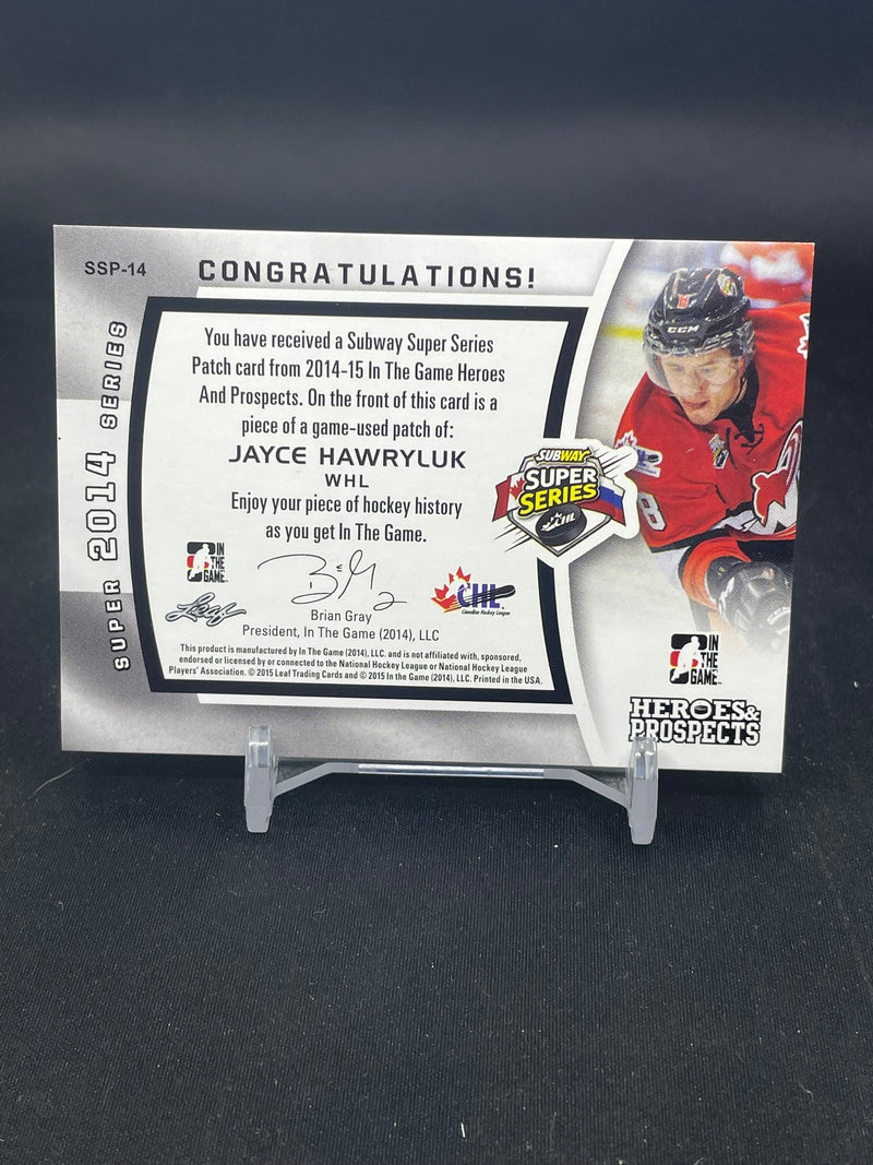 2014 LEAF IN THE GAME HEROES & PROSPECTS - J. HAWRYLUK - #SSP-14 - #'D/20 - RELIC