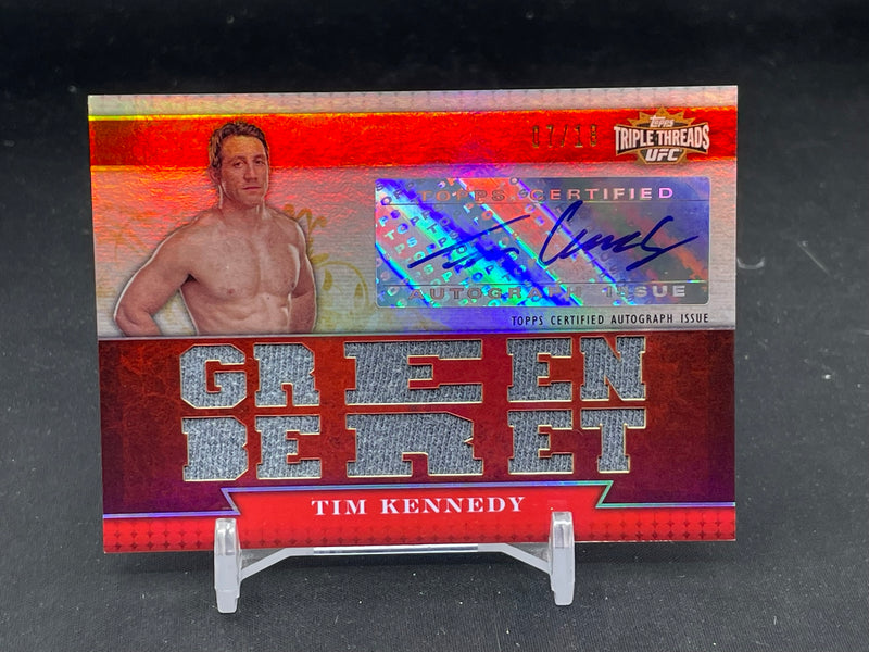 2012 TOPPS TRIPLE THREADS UFC KNOCKOUT - T. KENNEDY - #TTAR-TK - #'D/18 - RELIC - AUTOGRAPH