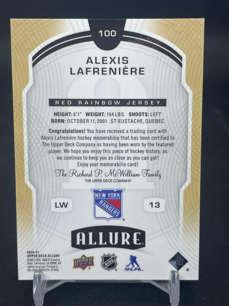 2020 UPPER DECK ALLURE - RED RAINBOW JERSEY - A. LAFRENIERE -