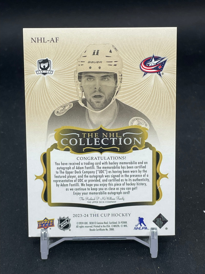 2023 UPPER DECK THE CUP - THE NHL COLLECTION - A. FANTILLI - #NHL-AF - #'D/35 - RELIC - AUTOGRAPH