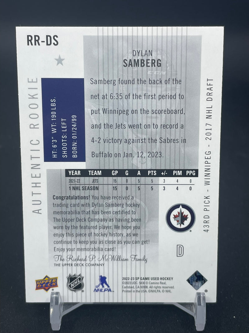 2022 UPPER DECK SP GAME USED - AUTHENTIC ROOKIE - D. SAMBERG -