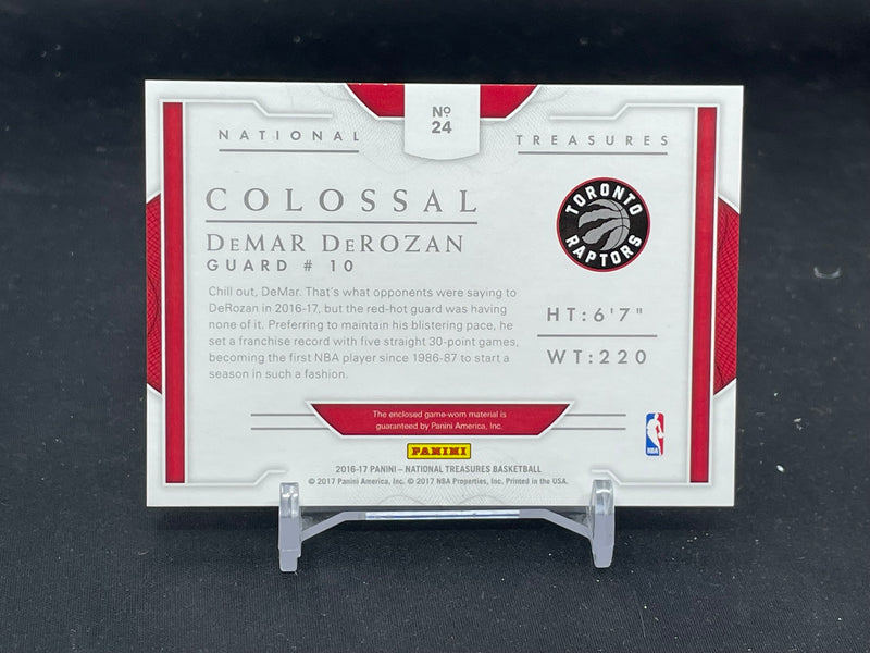 2016 PANINI NATIONAL TREASURES - COLOSSAL - D. DEROZAN - #14 - #'D/25 - RELIC