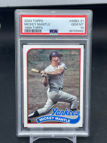 2024 TOPPS SERIES TWO - 1989 TOPPS ANNIVERSARY - M. MANTLE - #89B2-21 - PSA 10