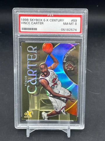 1998 SKYBOX E-C CENTURY - V. CARTER - #89 - PSA 8