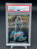 2022 PANINI DONRUSS OPTIC - RED & GOLD WAVE - LIGHT OUT - L. DONCIC - #10 - #'D/99 - PSA 10