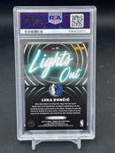 2022 PANINI DONRUSS OPTIC - RED & GOLD WAVE - LIGHT OUT - L. DONCIC - #10 - #'D/99 - PSA 10