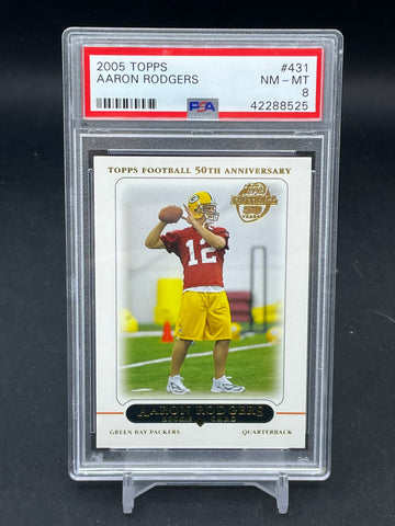 2005 TOPPS - 50TH ANNIVERSARY - A. RODGERS - #431 - PSA 8 - RC