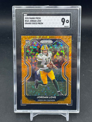2020 PANINI PRIZM - ORANGE DISCO PRIZM - J. LOVE - #363 - SGC 9 - RC
