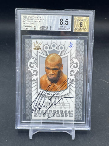 2009 SPORT KINGS - SILVER - SK VAULT - M. TYSON - #A-MT2 - #'D/2 - AUTOGRAPH - BGS 8.5 & 8