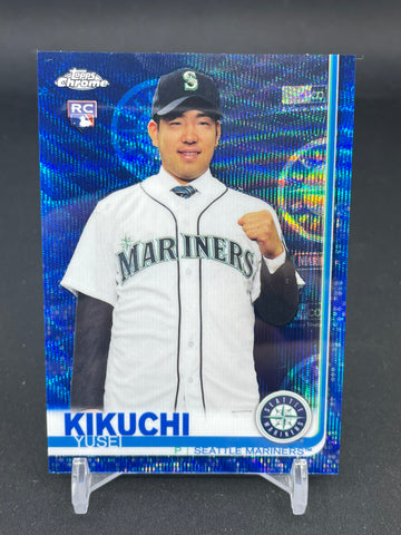 2019 TOPPS CHROME - BLUE WAVE REFRACTOR - Y. KIKUCHI - #73 - #'D/75 - RC