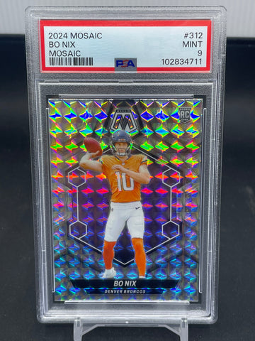 2024 PANINI MOSAIC - MOSAIC PRIZM - B. NIX - #312 - PSA 9 - RC