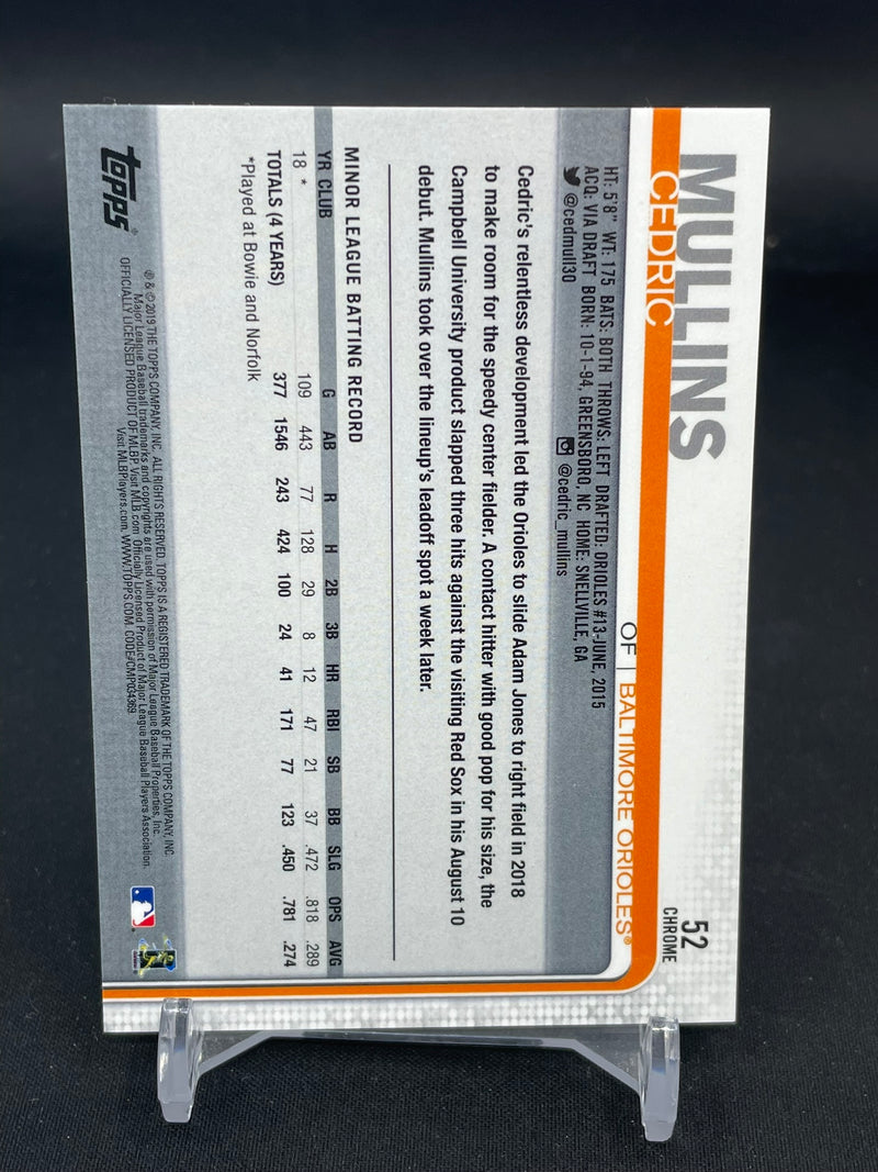 2019 TOPPS CHROME - NEGATIVE REFRACTOR - C. MULLINS -