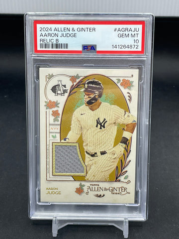 2024 TOPPS ALLEN & GINTER - RELIC B - A. JUDGE - #AGRAJU - RELIC - PSA 10