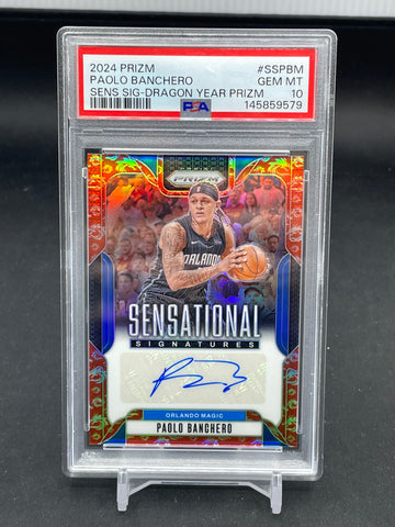 2024 PANINI PRIZM - DRAGON YEAR PRIZM - SENSATIONAL SIGNATURES - P. BANCHERO - #SSPBM - PSA 10