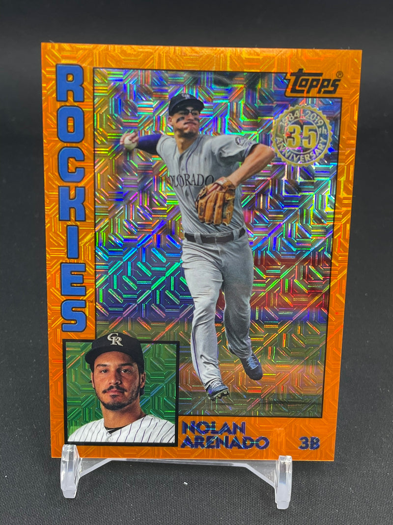 2019 TOPPS CHROME SILVER PACK - ORANGE MOJO REFRACTOR - N. ARENADO - #T84-19 - #'D/25
