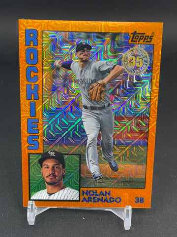 2019 TOPPS CHROME SILVER PACK - ORANGE MOJO REFRACTOR - N. ARENADO - #T84-19 - #'D/25