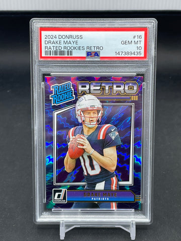 2024 PANINI DONRUSS - RATED ROOKIES RETRO - D. MAYE - #16 - PSA 10 - RC