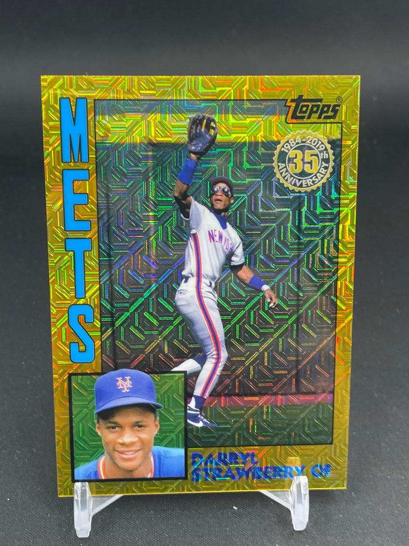 2019 TOPPS CHROME SILVER PACK - GOLD MOJO REFACTOR - D. STRAWBERRY - #T84-30 - #'D/50