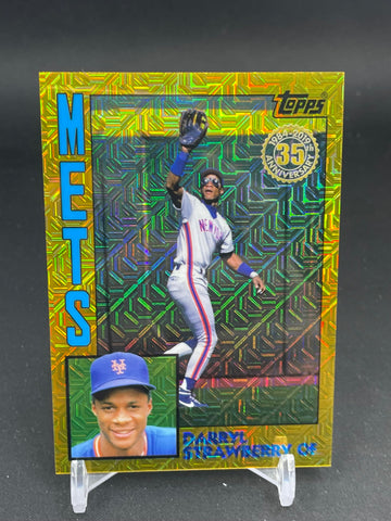 2019 TOPPS CHROME SILVER PACK - GOLD MOJO REFACTOR - D. STRAWBERRY - #T84-30 - #'D/50