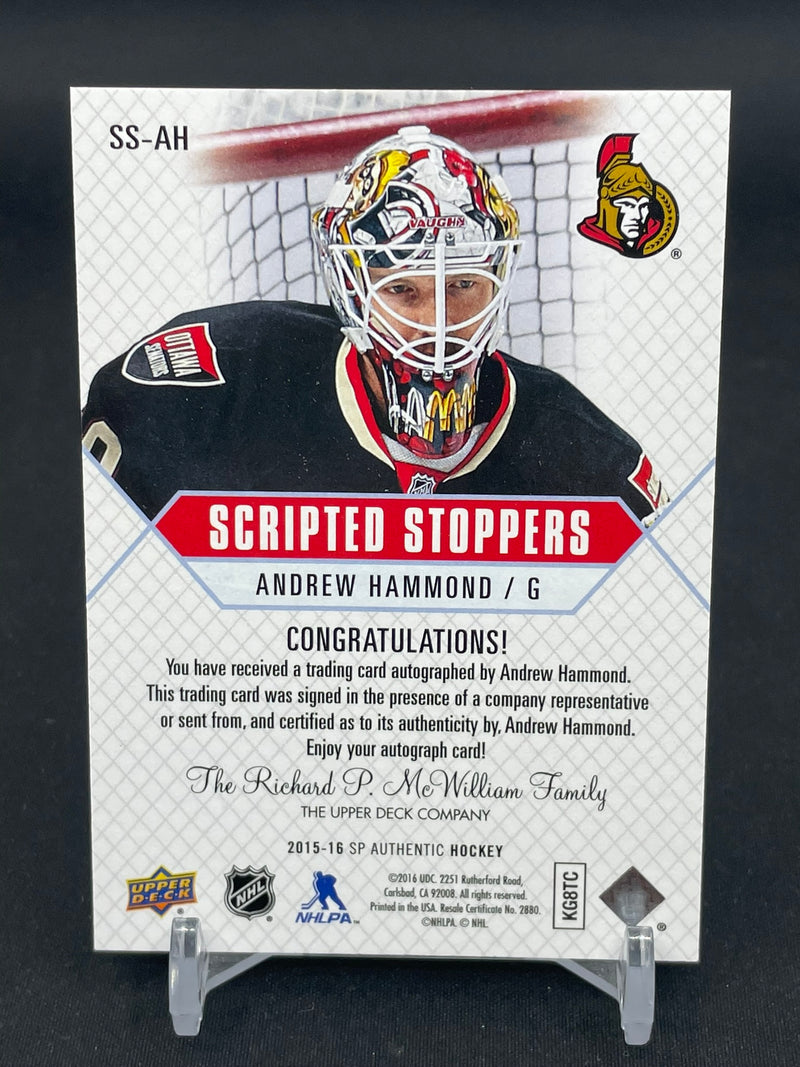 2015 UPPER DECK SP AUTHENTIC - SCIPTED STOPPERS - A. HAMMOND -