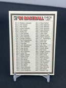 1981 DONRUSS BASEBALL - CHECKLIST -